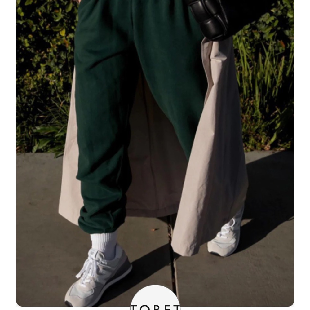NWT Storets Lexi Brushed Joggers in Deep Forest Green